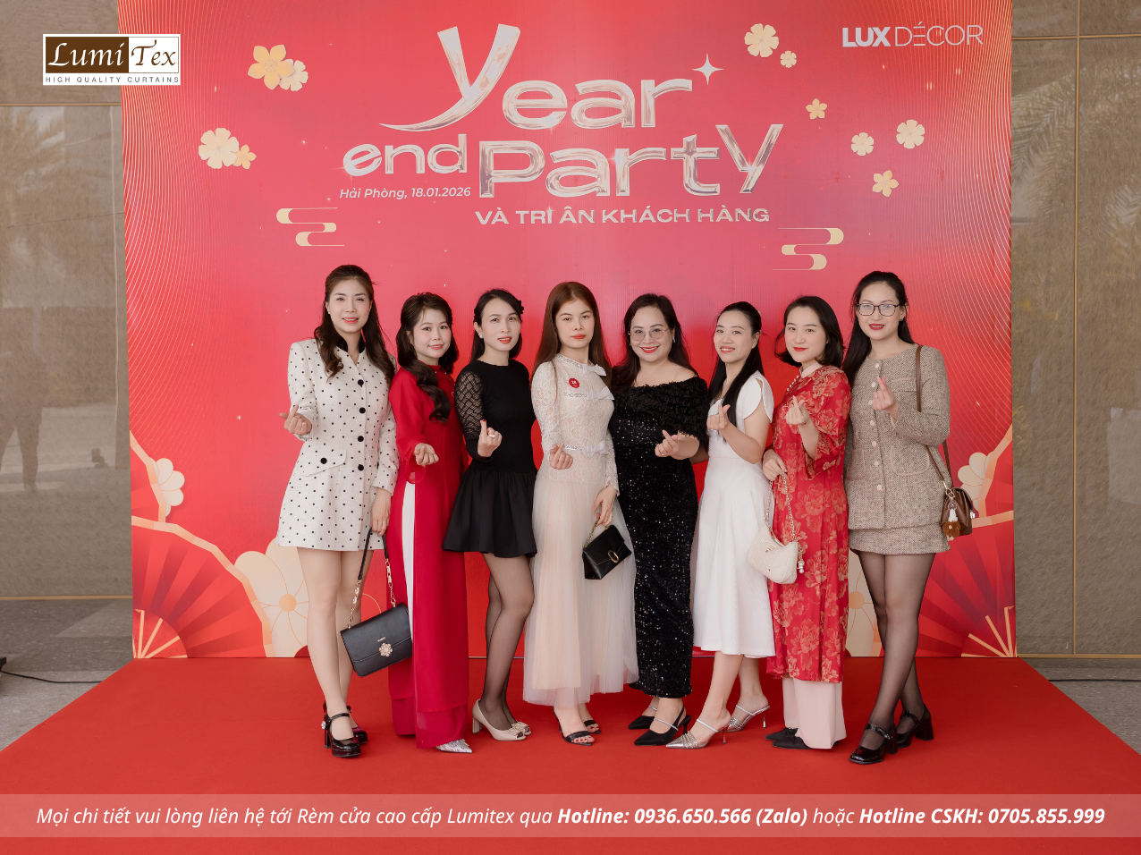 Rèm Lumitex tham dự sự kiện Tiệc Tất niên Lux Decor