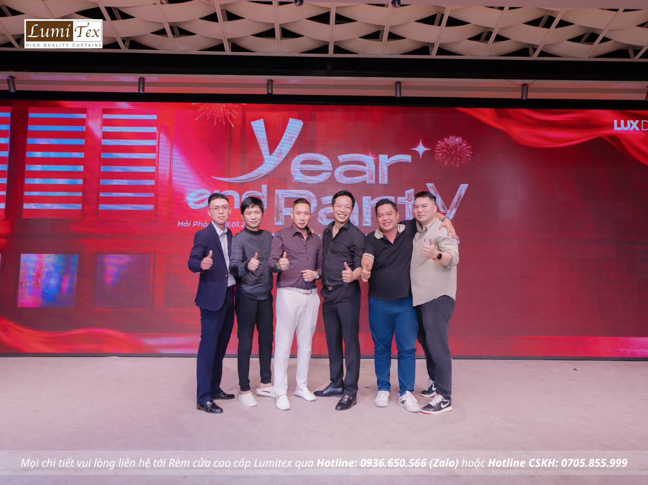 Rèm Lumitex tham dự sự kiện Tiệc Tất niên Lux Decor