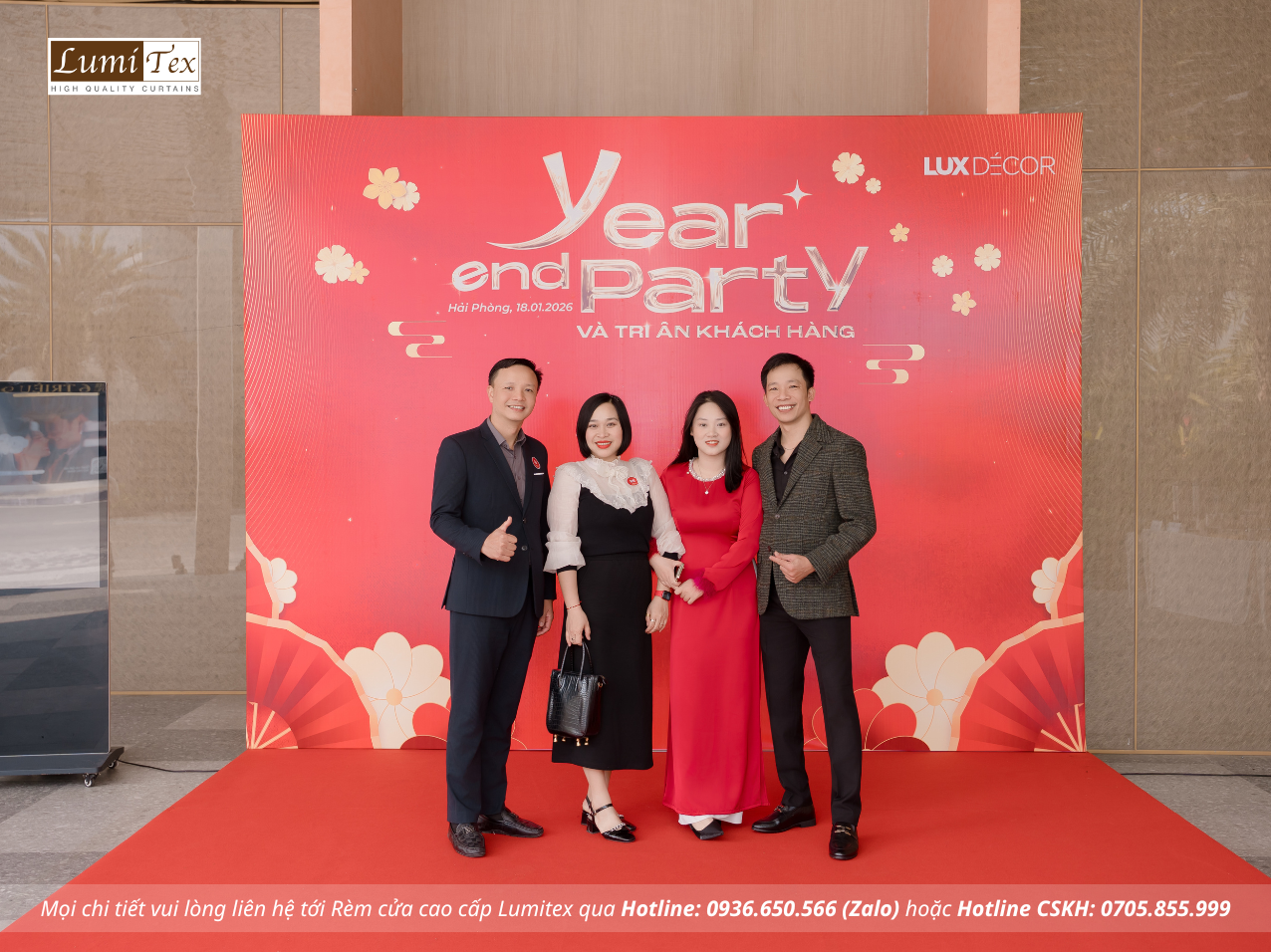 Rèm Lumitex tham dự sự kiện Tiệc Tất niên Lux Decor