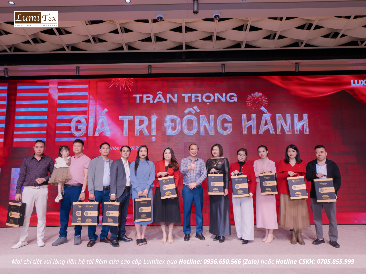 Rèm Lumitex tham dự sự kiện Tiệc Tất niên Lux Decor