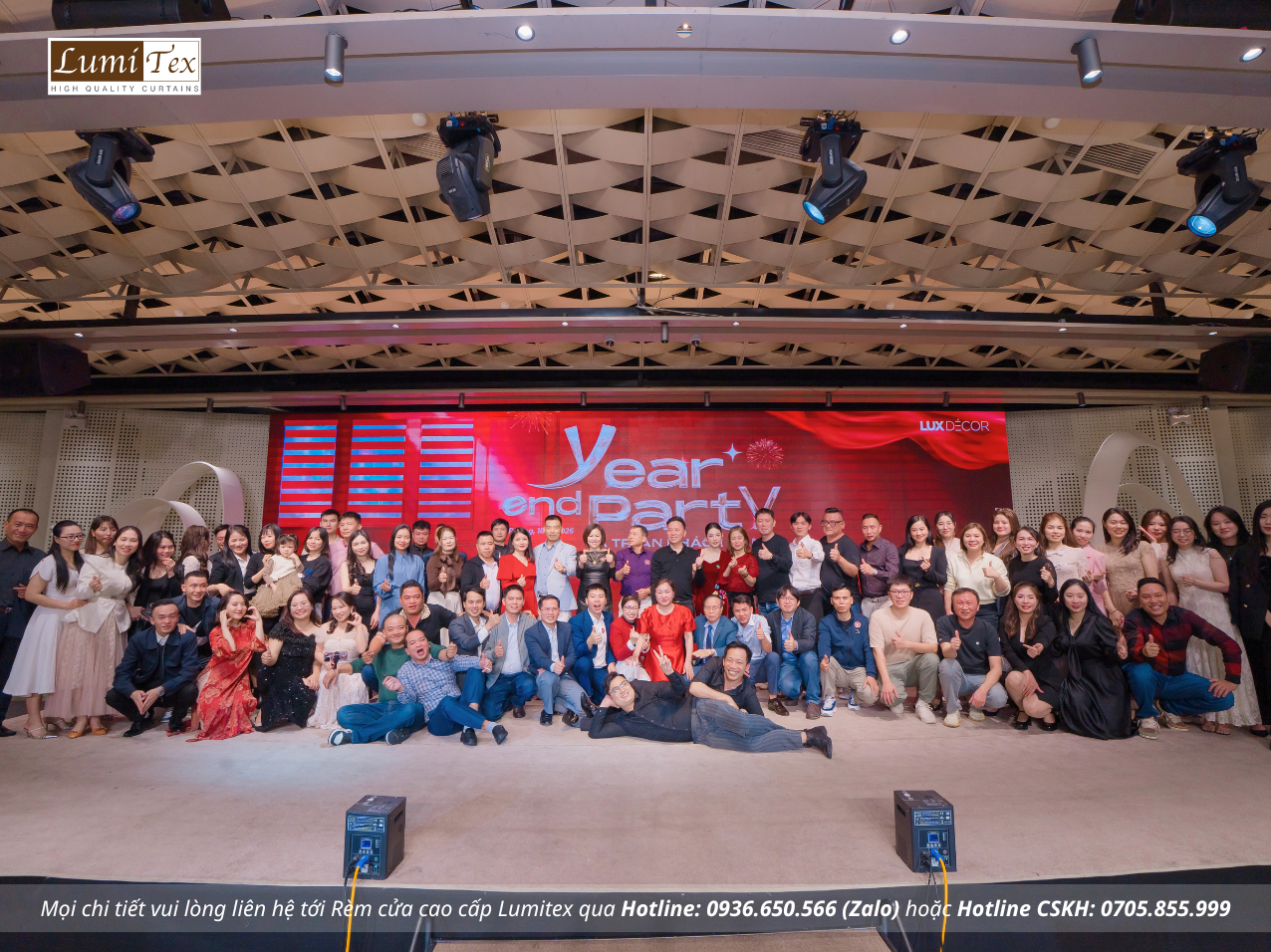 Rèm Lumitex tham dự sự kiện Tiệc Tất niên Lux Decor