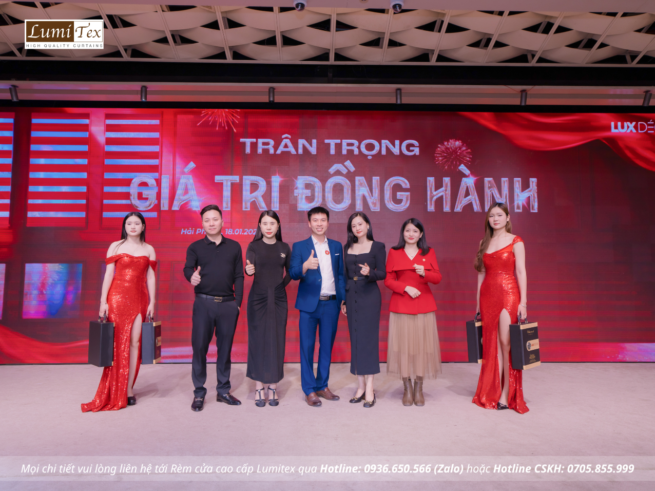 Rèm Lumitex tham dự sự kiện Tiệc Tất niên Lux Decor