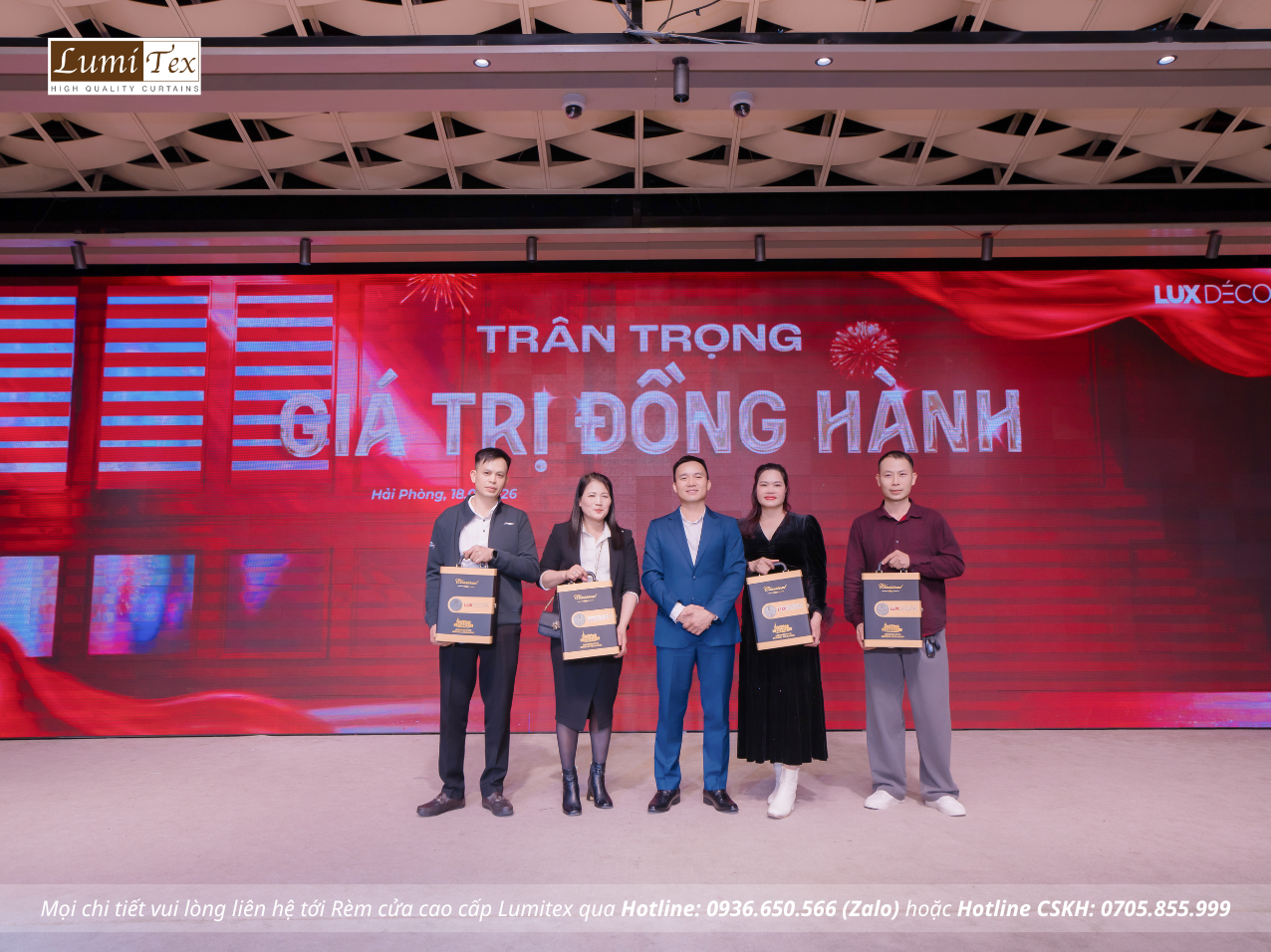 Rèm Lumitex tham dự sự kiện Tiệc Tất niên Lux Decor