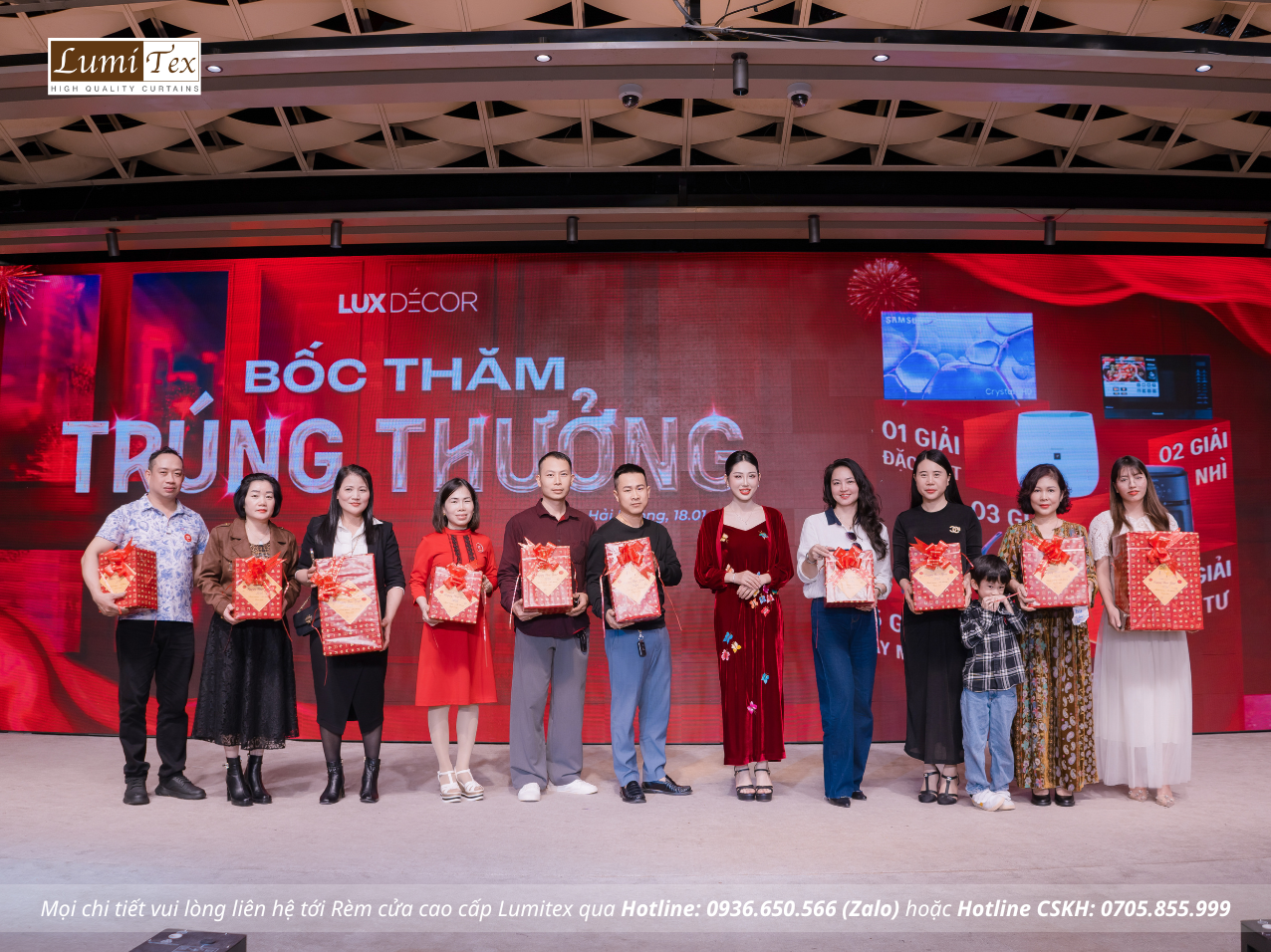 Rèm Lumitex tham dự sự kiện Tiệc Tất niên Lux Decor