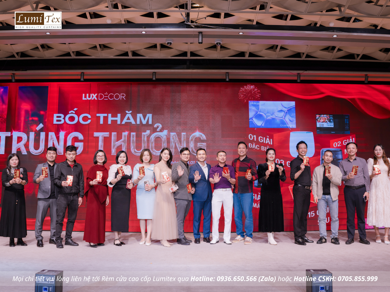 Rèm Lumitex tham dự sự kiện Tiệc Tất niên Lux Decor