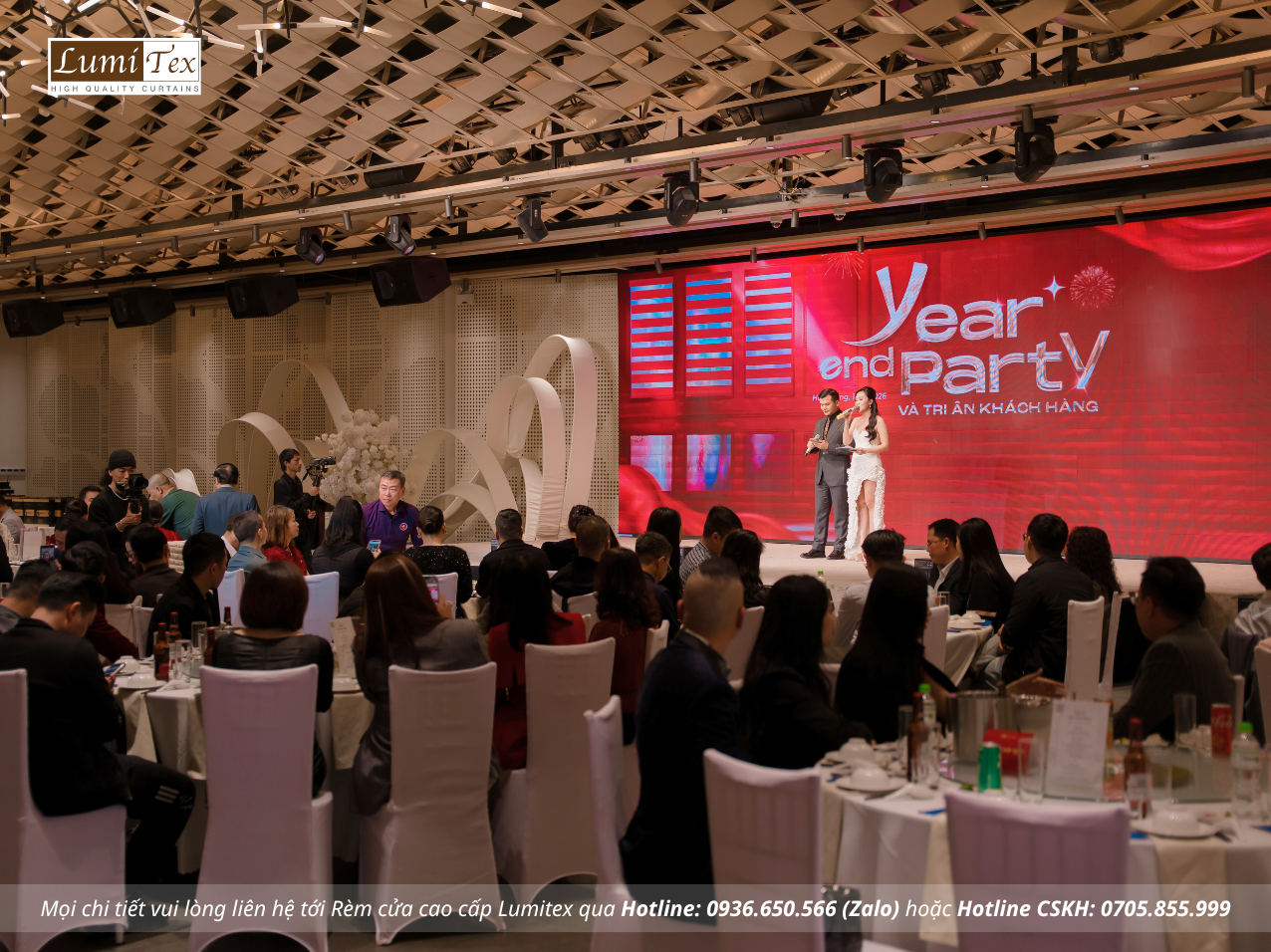 Rèm Lumitex tham dự sự kiện Tiệc Tất niên Lux Decor
