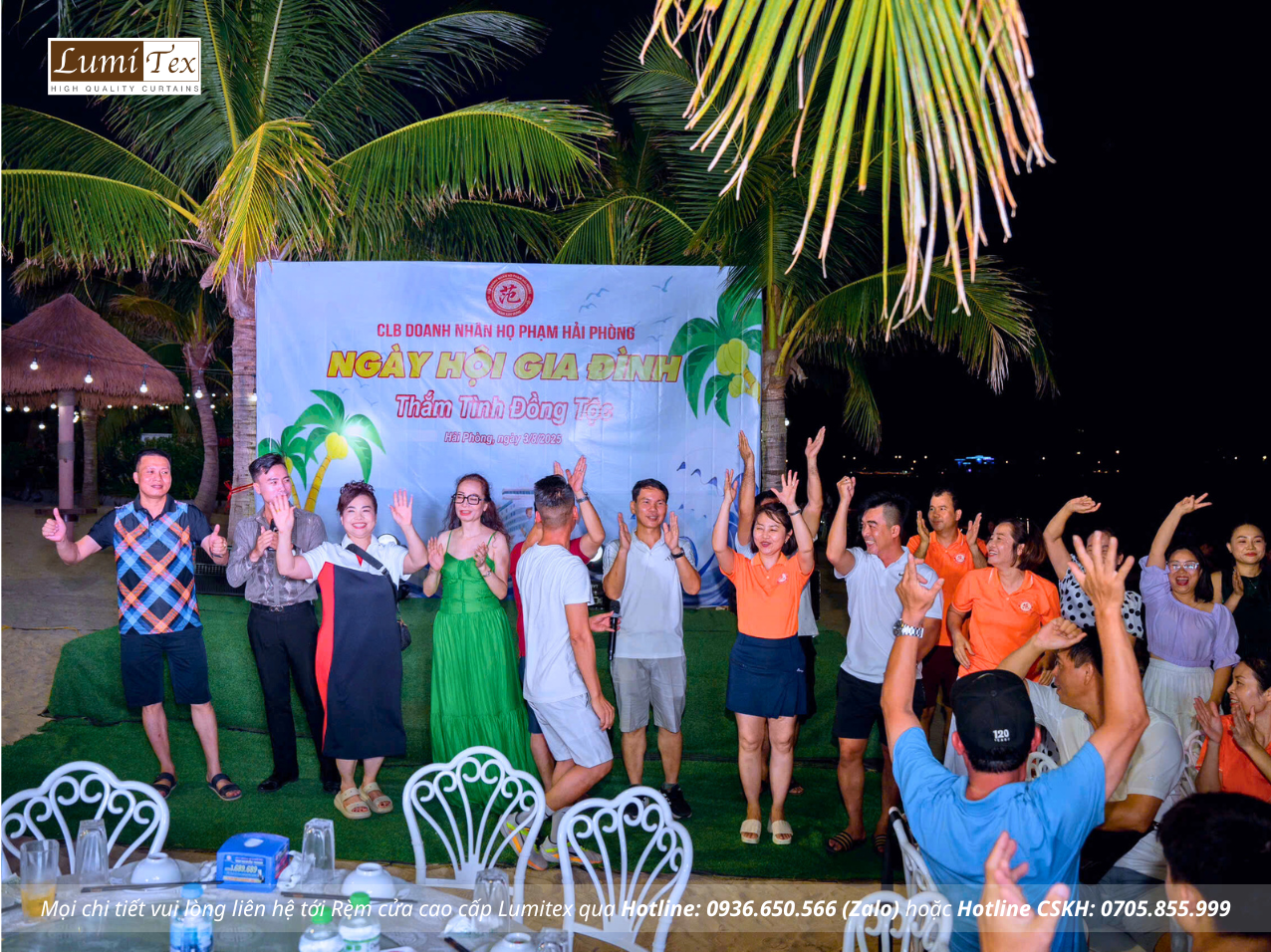 Rèm Lumitex tham gia Teambuilding & Family Gala Dinner CLB Doanh nhân họ Phạm Hải Phòng Hè 2025