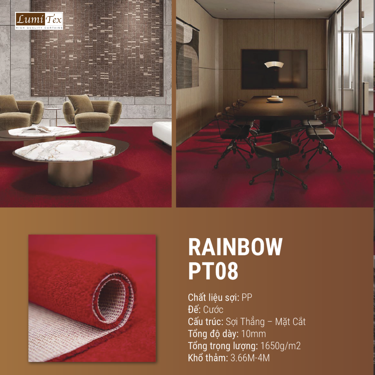 Thảm trải sàn Rainbow – Giải pháp lót sàn tinh tế, hiện đại