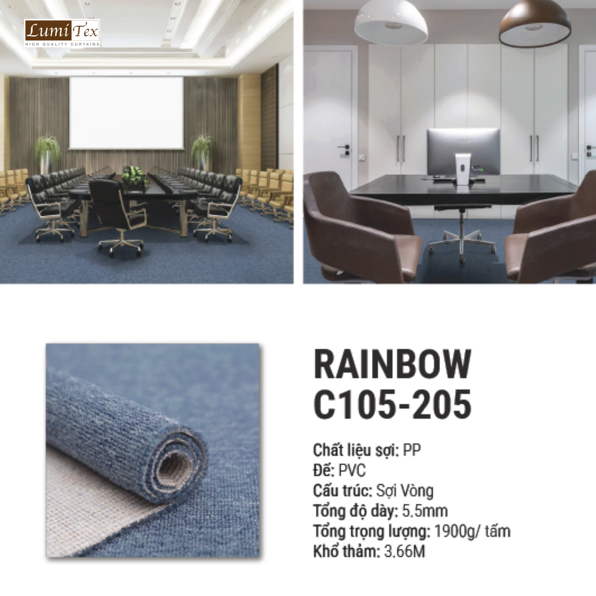 Thảm trải sàn Rainbow – Giải pháp lót sàn tinh tế, hiện đại