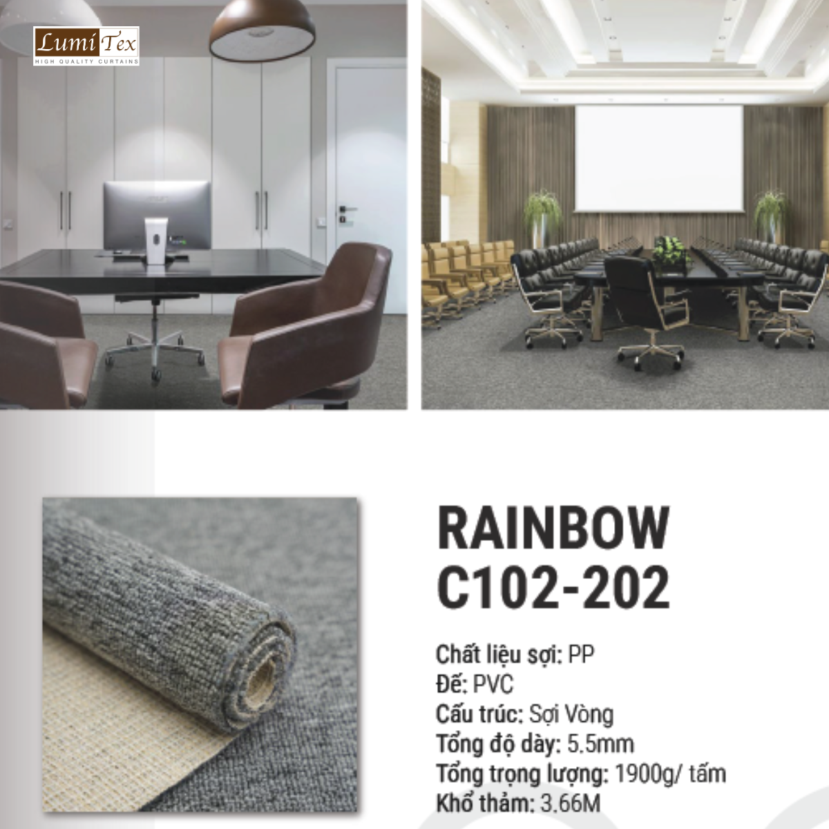 Thảm trải sàn Rainbow – Giải pháp lót sàn tinh tế, hiện đại
