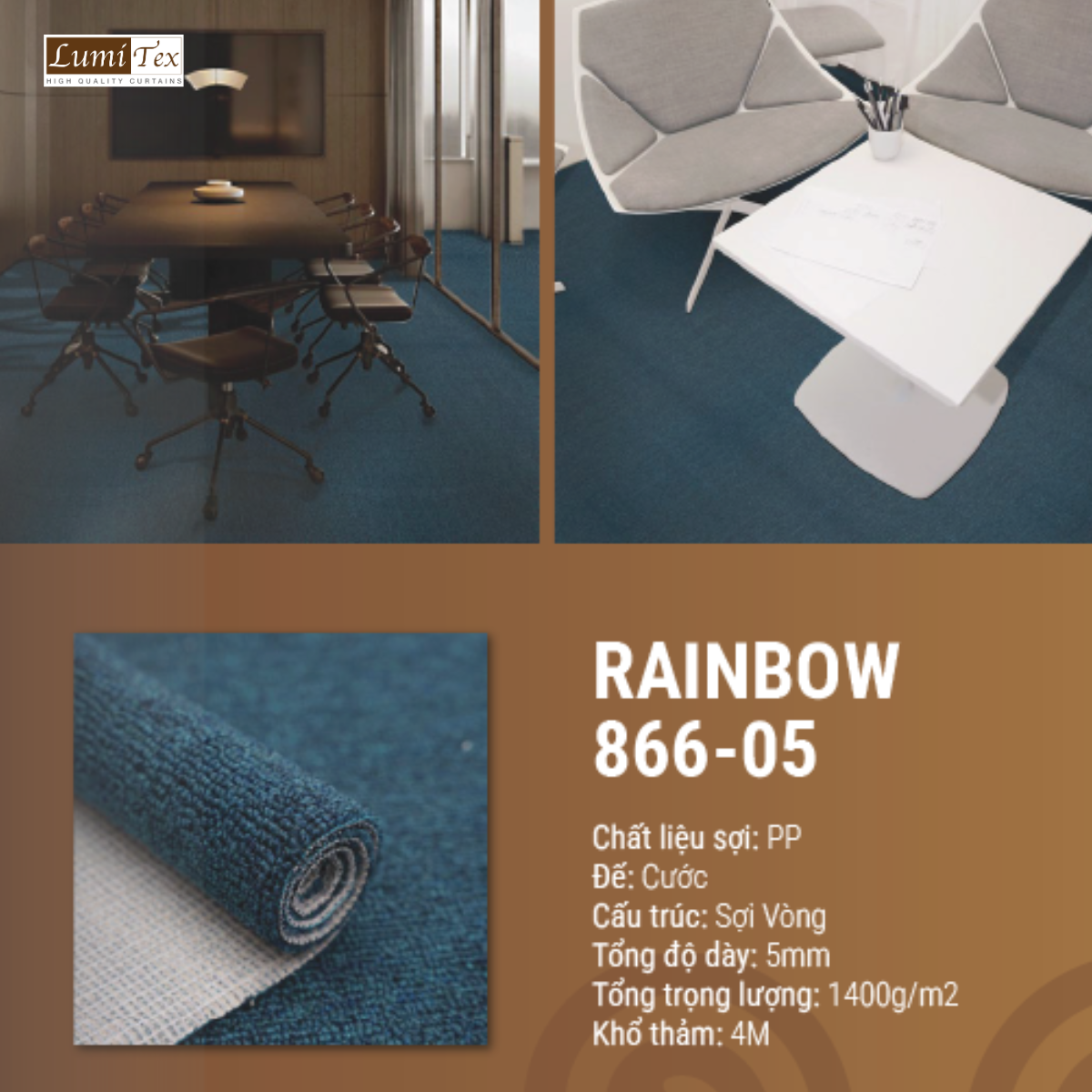 Thảm trải sàn Rainbow – Giải pháp lót sàn tinh tế, hiện đại