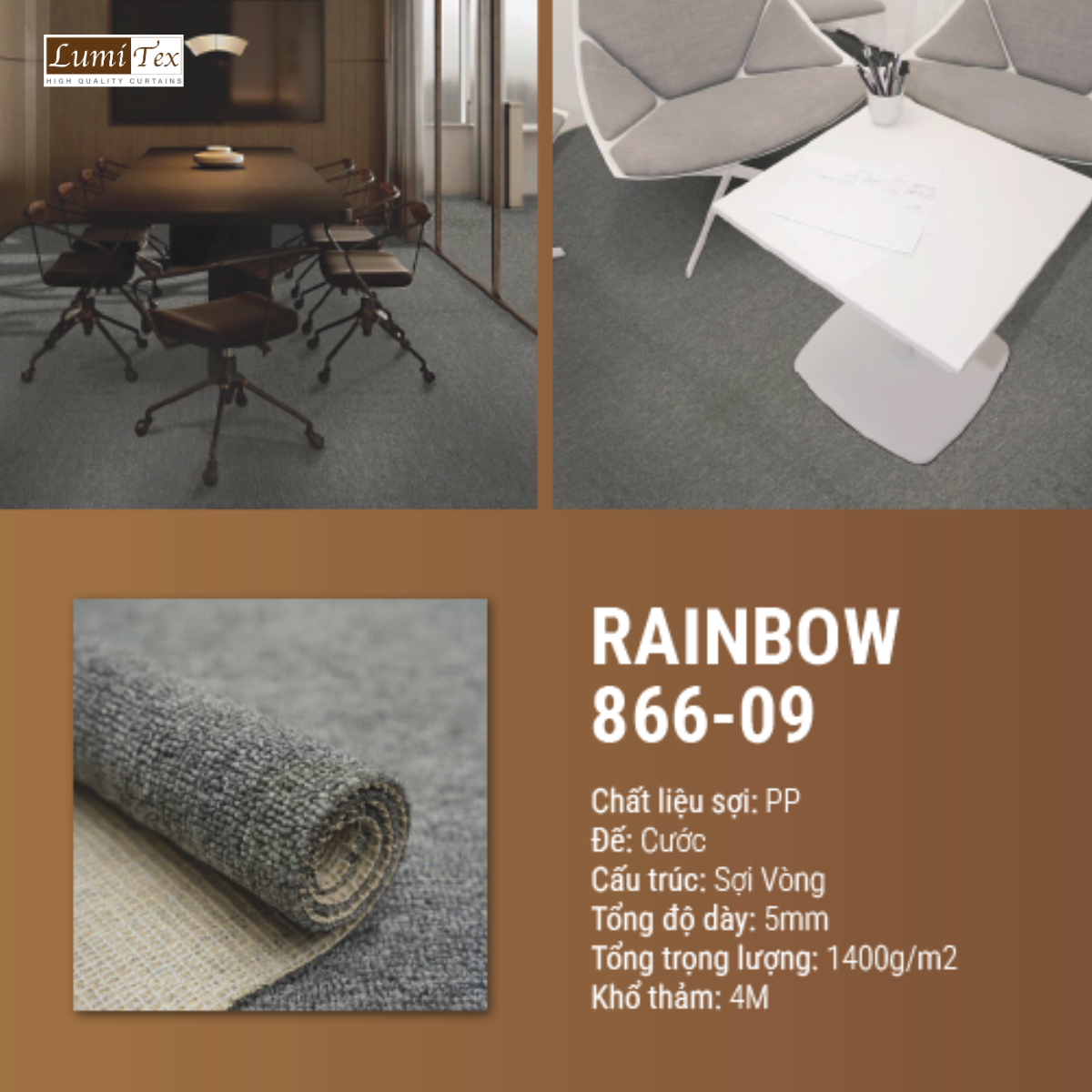 Thảm trải sàn Rainbow – Giải pháp lót sàn tinh tế, hiện đại