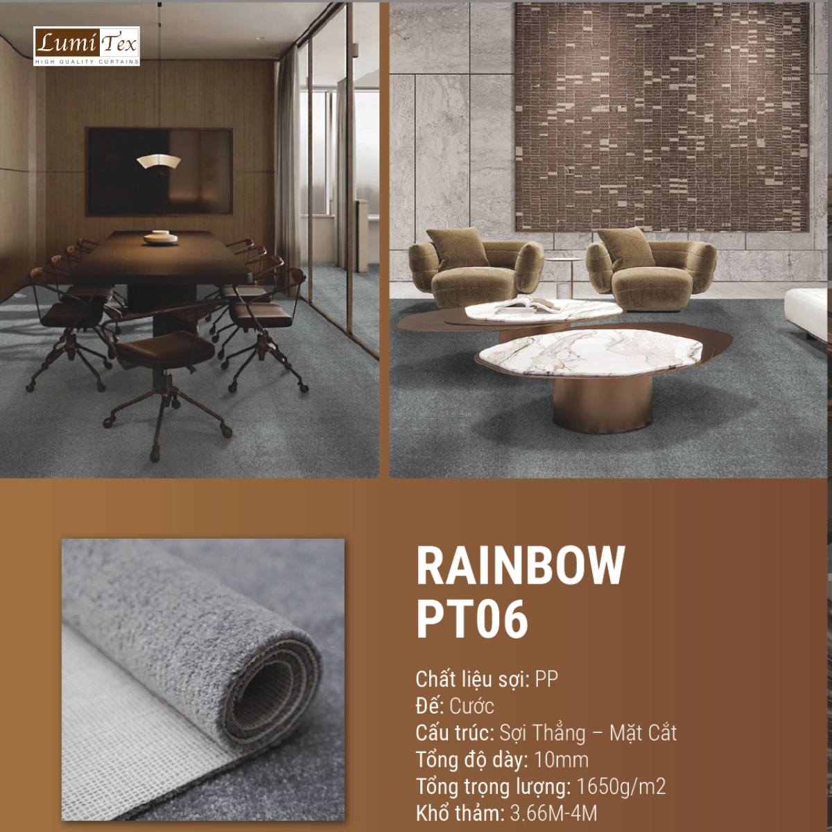 Thảm trải sàn Rainbow – Giải pháp lót sàn tinh tế, hiện đại