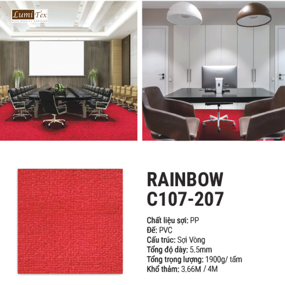 Thảm trải sàn Rainbow – Giải pháp lót sàn tinh tế, hiện đại