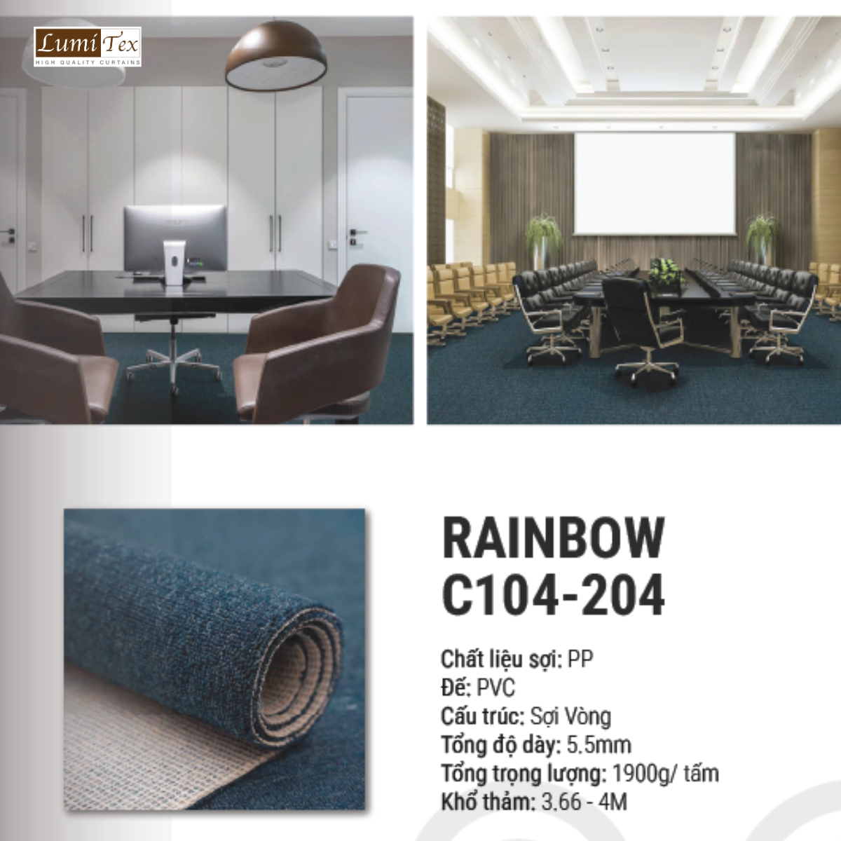 Thảm trải sàn Rainbow – Giải pháp lót sàn tinh tế, hiện đại