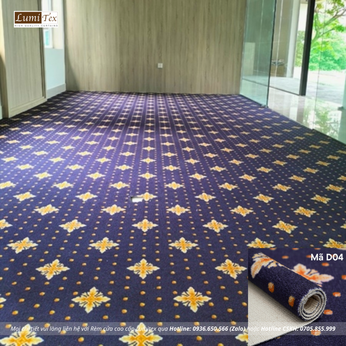 Thảm cuộn Diamond – Giải pháp lót sàn cao cấp cho không gian sang trọng