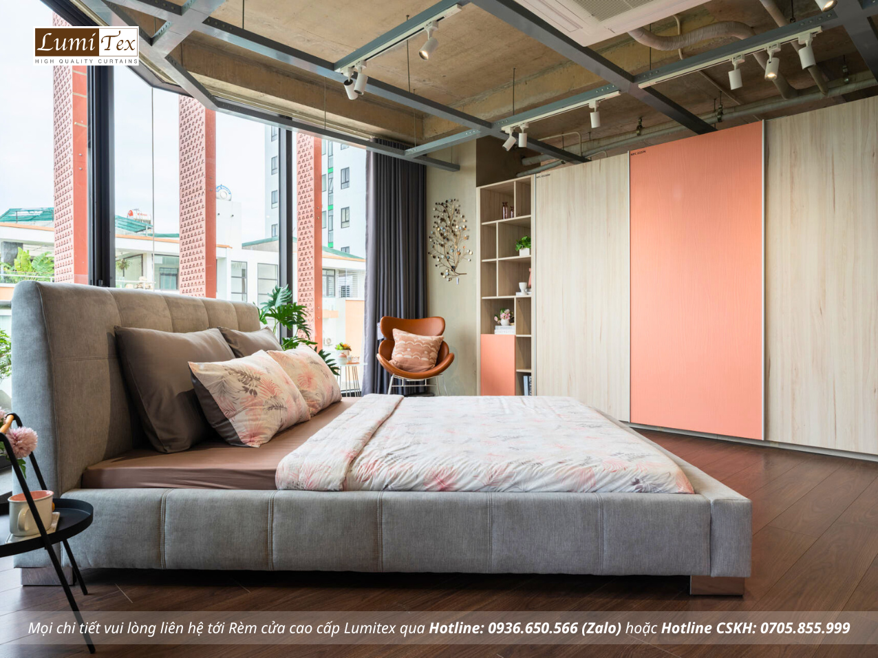 Thi công rèm cao cấp tại Showroom Gỗ An Cường – One-stop Shopping Center Bắc Ninh