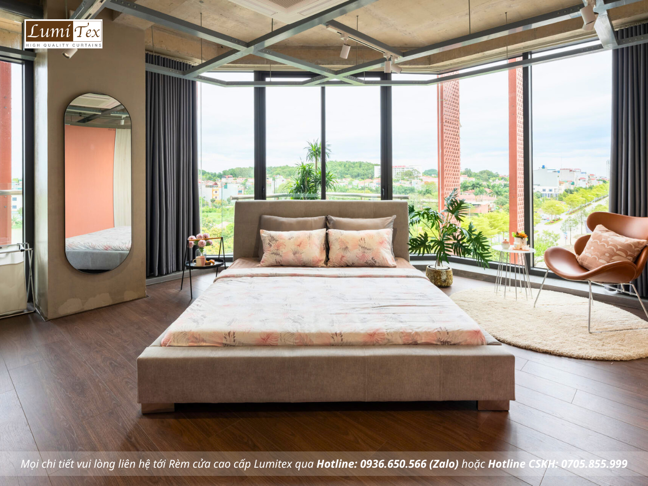 Thi công rèm cao cấp tại Showroom Gỗ An Cường – One-stop Shopping Center Bắc Ninh
