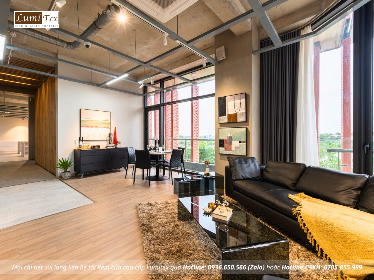 Thi công rèm cao cấp tại Showroom Gỗ An Cường – One-stop Shopping Center Bắc Ninh
