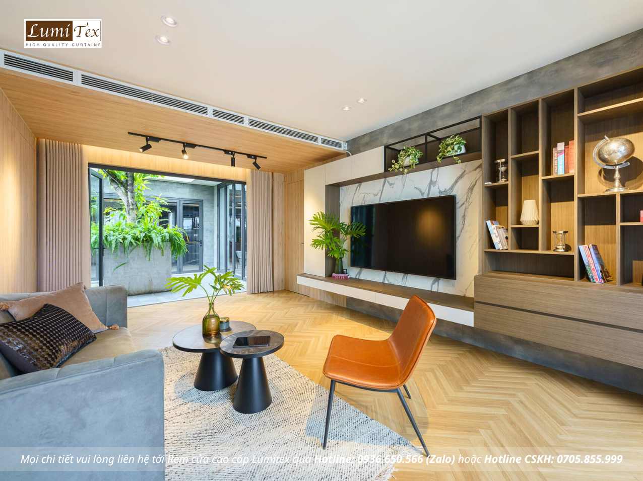 Thi công rèm cao cấp tại Showroom Gỗ An Cường – One-stop Shopping Center Bắc Ninh