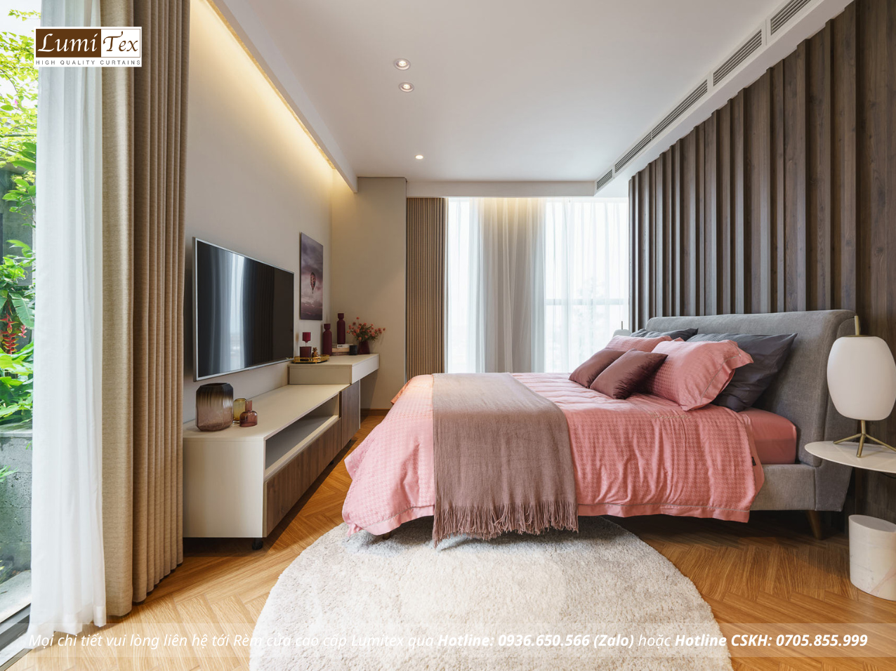 Thi công rèm cao cấp tại Showroom Gỗ An Cường – One-stop Shopping Center Bắc Ninh