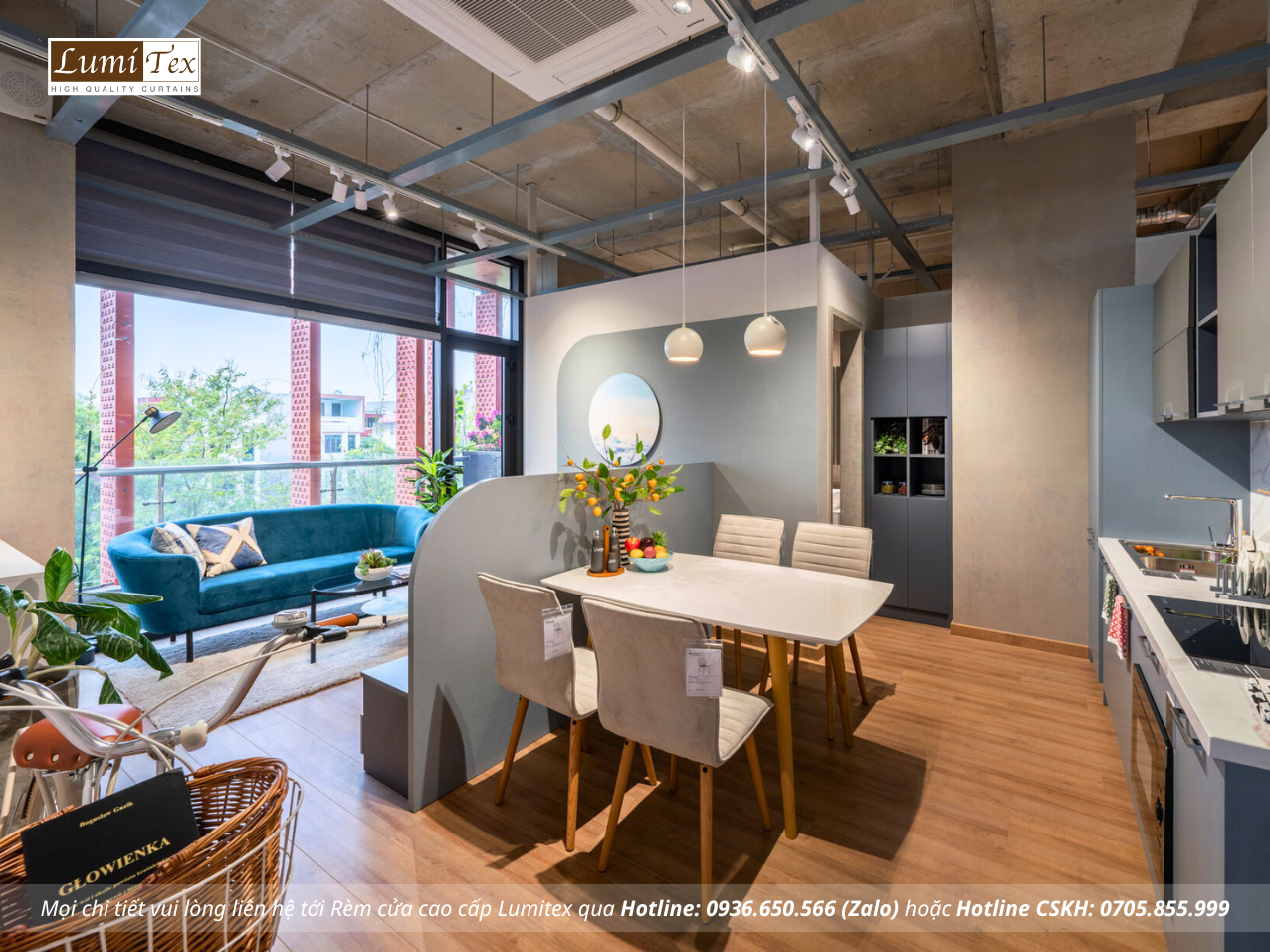 Thi công rèm cao cấp tại Showroom Gỗ An Cường – One-stop Shopping Center Bắc Ninh
