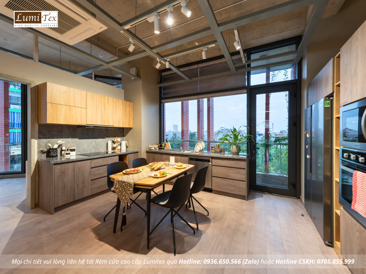 Thi công rèm cao cấp tại Showroom Gỗ An Cường – One-stop Shopping Center Bắc Ninh