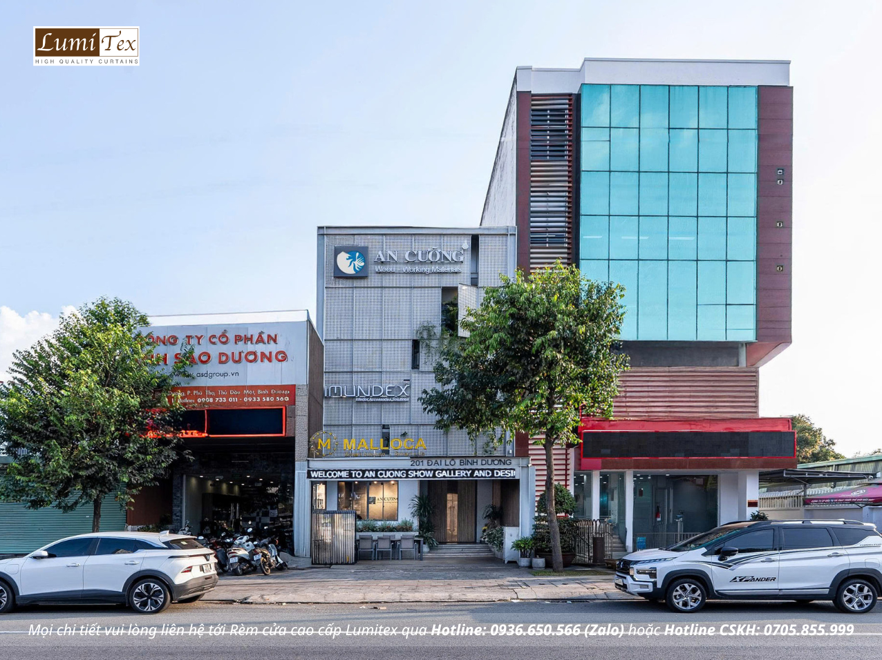 Thi công rèm cao cấp tại An Cường Show Gallery and Design Center – Phường Thủ Dầu Một, Bình Dương