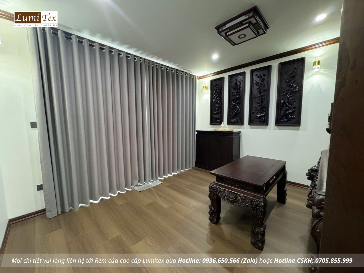Thi công rèm cửa cao cấp tại nhà phố Đào Nhuận Hải Phòng