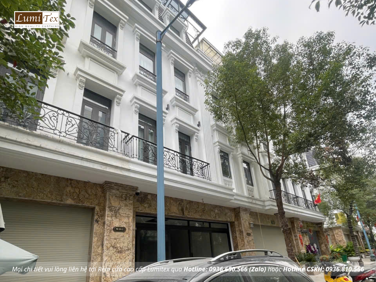 Thi công rèm cao cấp công trình nhà phố tại Hoàng Huy Riverside Hải Phòng