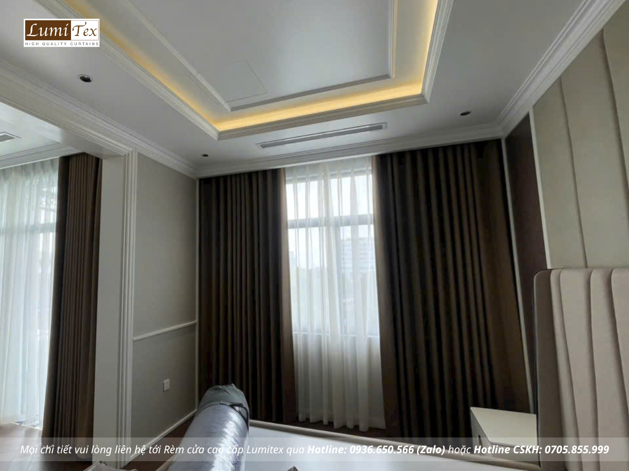 Thi công rèm vải Nhật Bản và rèm cuốn Hàn Quốc tại Vinhomes Marina
