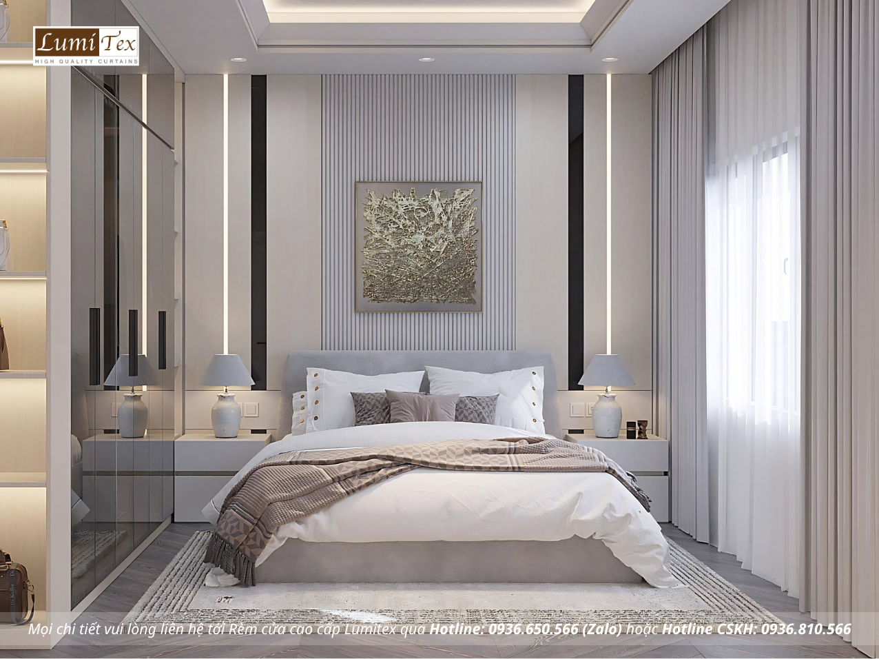 Thiết kế rèm chung cư Hà Nội cao cấp chống nắng cản sáng