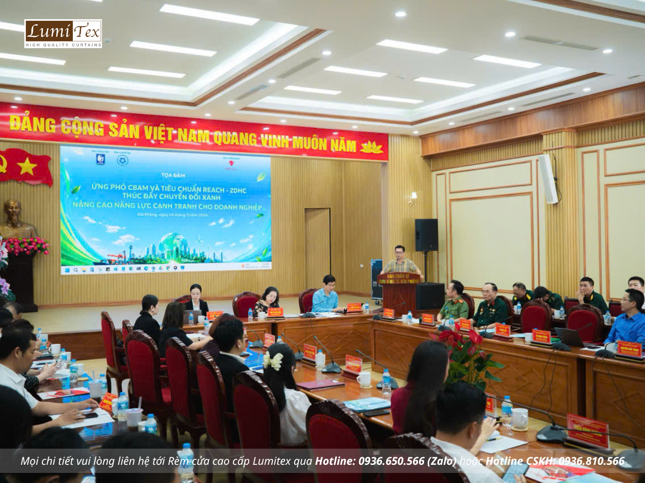 Tọa đàm “Ứng phó với CBAM và tiêu chuẩn REACH- ZDHC; thúc đẩy chuyển đổi xanh, nâng cao năng lực cạnh tranh cho doanh nghiệp” Tọa đàm “Ứng phó với CBAM và tiêu chuẩn REACH- ZDHC; thúc đẩy chuyển đổi xanh, nâng cao năng lực cạnh tranh cho doanh nghiệp”