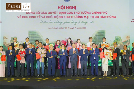 Rèm Lumitex tham dự Hội nghị công bố Khu Thương mại tự do Hải Phòng và các Khu kinh tế mới