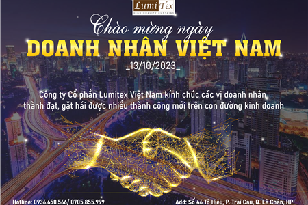 Mành Rèm Lumitex Chào mừng Ngày Doanh nhân Việt Nam