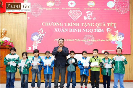 Rèm Lumitex đồng hành cùng Hội Doanh nhân trẻ Hải Phòng trao quà tết tại Hải Dương và Cẩm Giàng