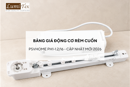 Bảng giá Động cơ rèm cuốn PSVHome PH1-1.2/16 cập nhật mới nhất 2026