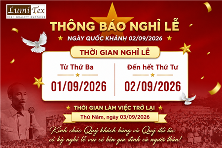 Lumitex thông báo lịch nghỉ lễ Quốc khánh 2026