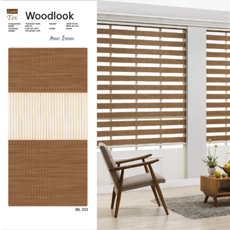 Rèm cuốn Combi mã WOODLOOK